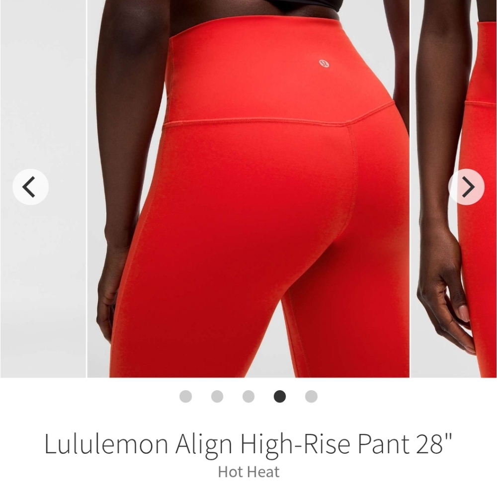Lululemon Align High-Rise Pant 28"Hot Heat Size 10